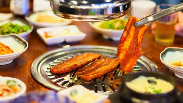 Water in Korean restaurants